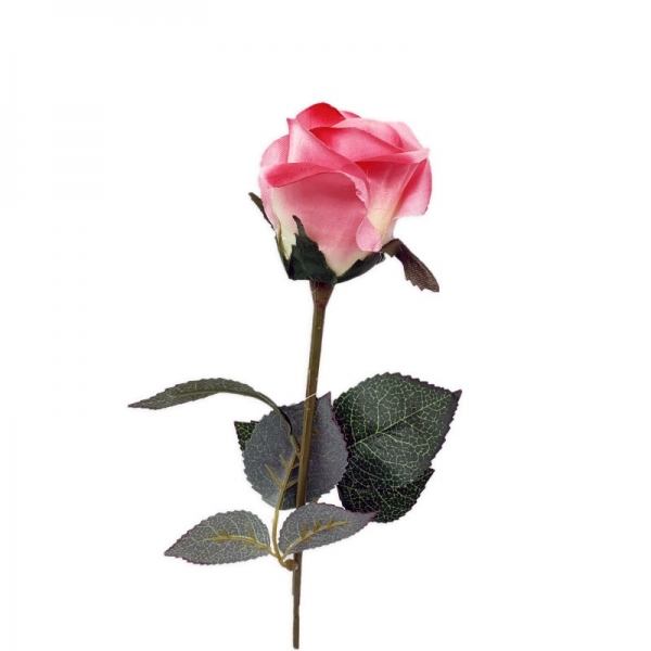 Tige bouton de rose rose 60 cm