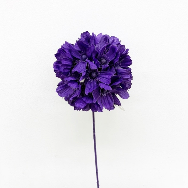 Tige boule décoration violet 45 cm