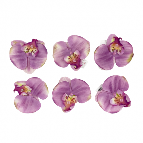 6x Tête d’orchidée flottante ø 10cm rose