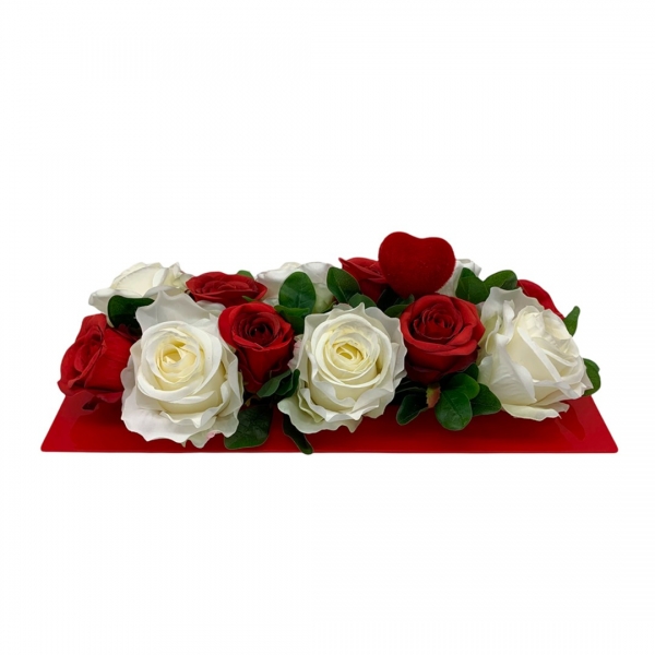 Plateau Roses Saint Valentin 40cm