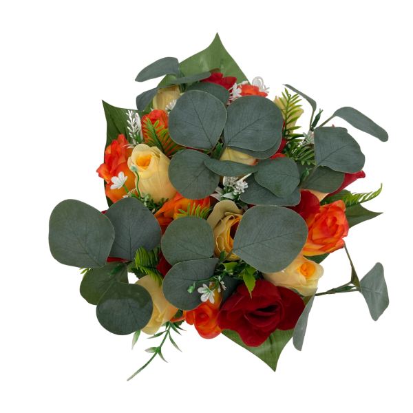 Bouquet Rose Eucalyptus Rouge/Orange