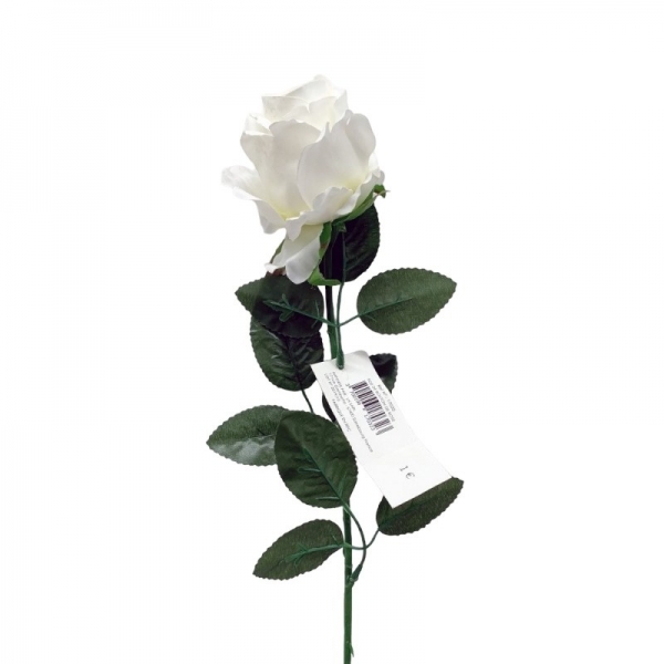 Tige bouton de rose Blanc 76 cm