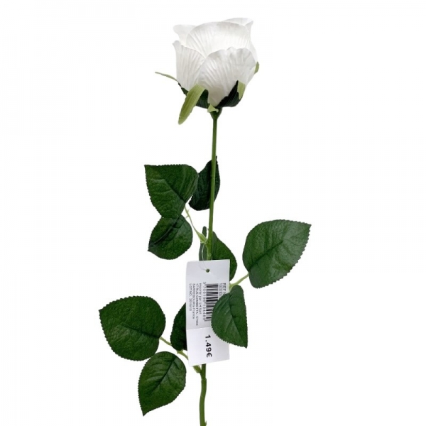 Bouton de rose Blanc 70 cm
