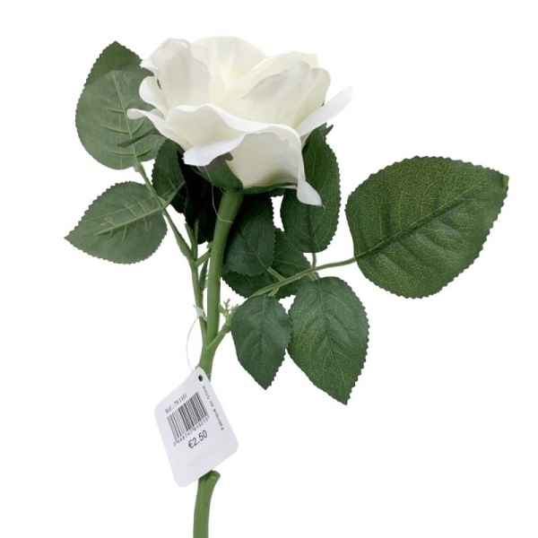 Tige courte Rose 30 cm Blanc