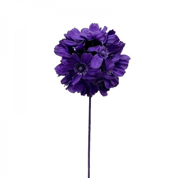 Tige boule décoration violet 45 cm