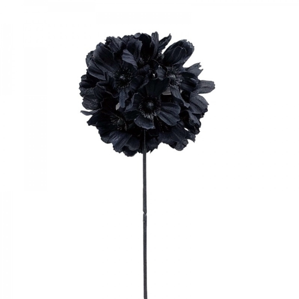 Tige boule décoration noir 45 cm
