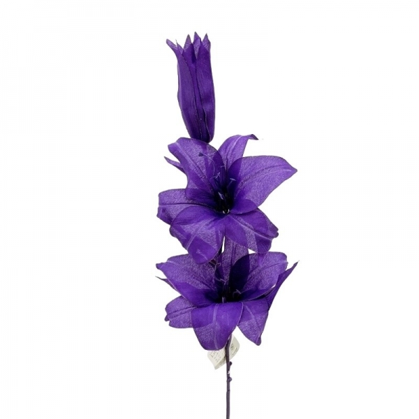 Tige lys decoration violet 60 cm
