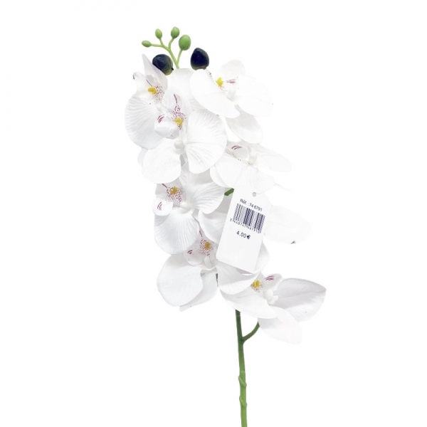 Tige orchidée « Real Touch » 7 fleurons H 75 cm