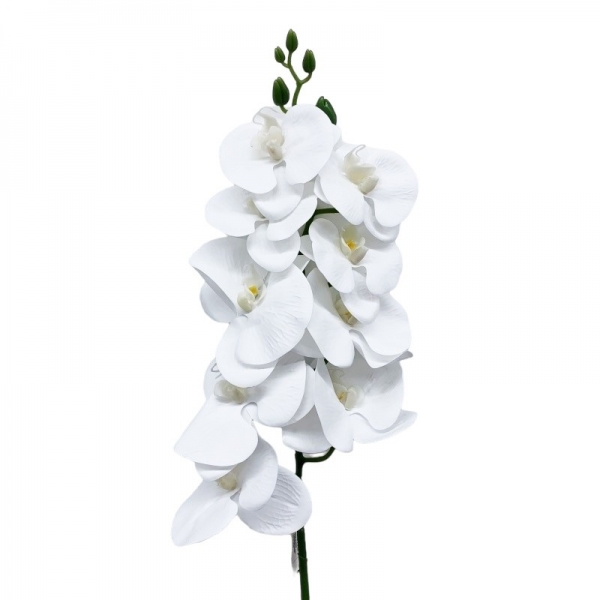 Tige orchidée « Real Touch » 9 fleurons H 100 cm