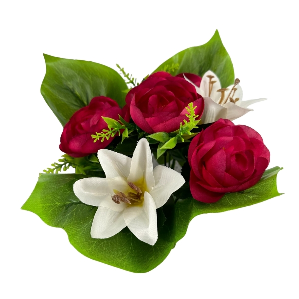 Bouquet Renoncules et Lys Fuchsia