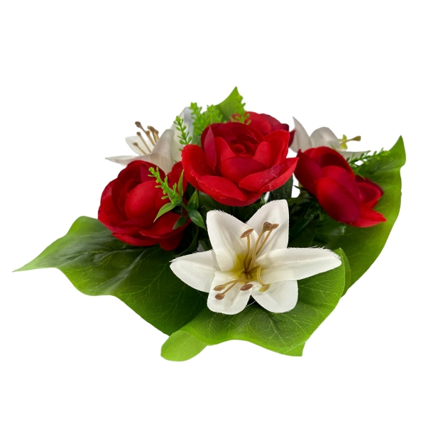 Bouquet Renoncules et Lys Rouge