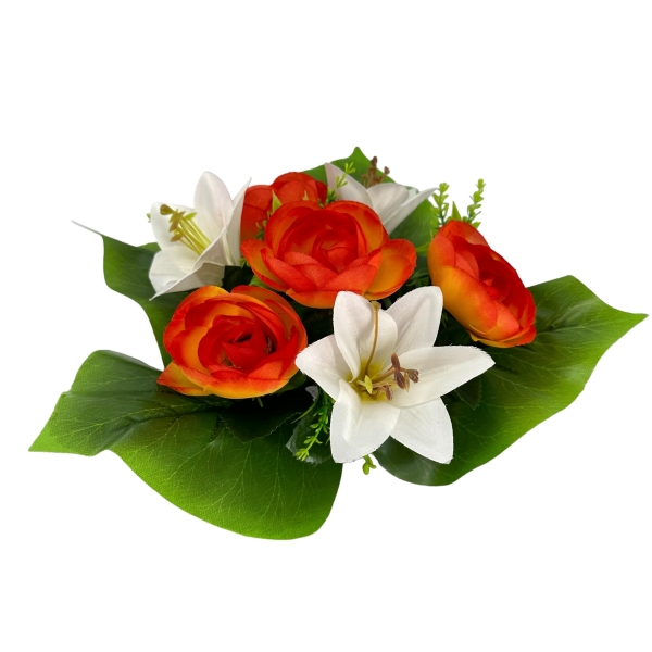 Bouquet Renoncules et Lys Orange