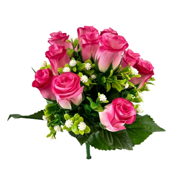 Bouquet Boutons de Rose, Gypsophile Rose