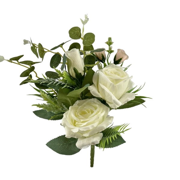 Bouquet Frontal de Roses Blanc