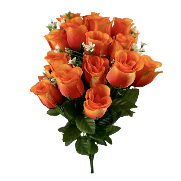 Bouquet x24 Boutons de Rose, Gypso. Orange