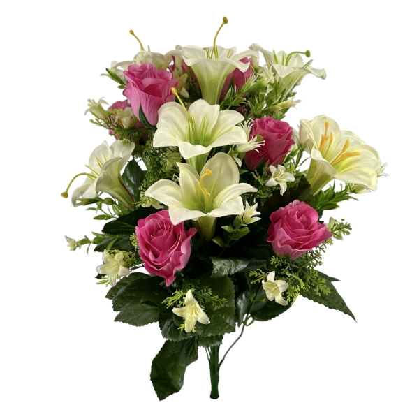 Bouquet Boutons de Rose Lys Rose