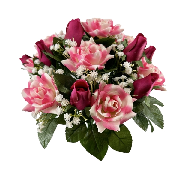 Bouquet Roses Suzanna, Boutons de Rose et Gypso. Rose