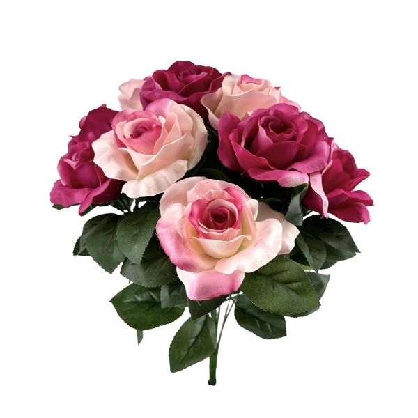 Bouquet Roses Ouvertes Rose / Fuchsia