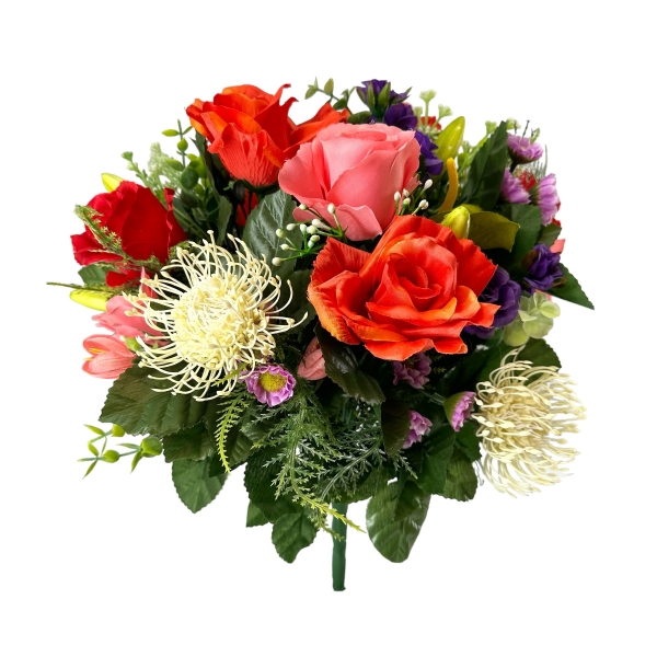 Bouquet de Roses, Anthurium, Spider et Fleurettes