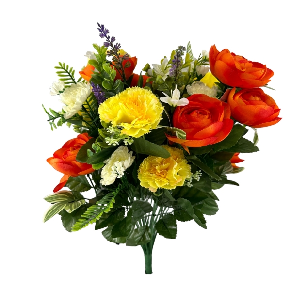Bouquet Renoncules et Oeillets Orange