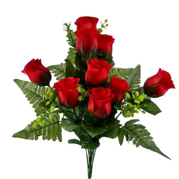 Bouquet Frontal Boutons de Rose Rouge
