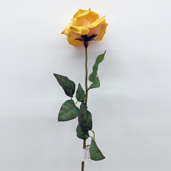 Tige rose ouverte Orange 67 cm
