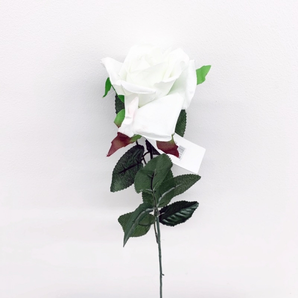 Tige de rose blanche 60 cm